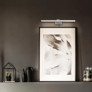 Wandlamp | 60 cm | litho LED | 2 lichts | LED | grijs staal metaal | moderne design verlichting från Steinhauer – produktbild 2 av 3