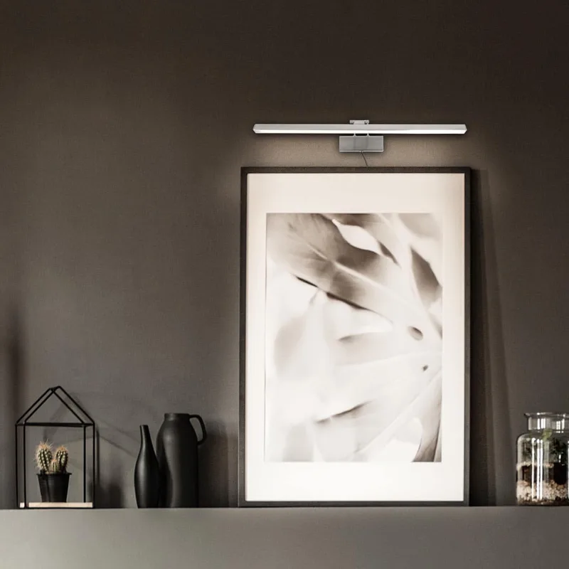 Wandlamp | 60 cm | litho LED | 2 lichts | LED | grijs staal metaal | moderne design verlichting från Steinhauer – produktbild 2 av 3