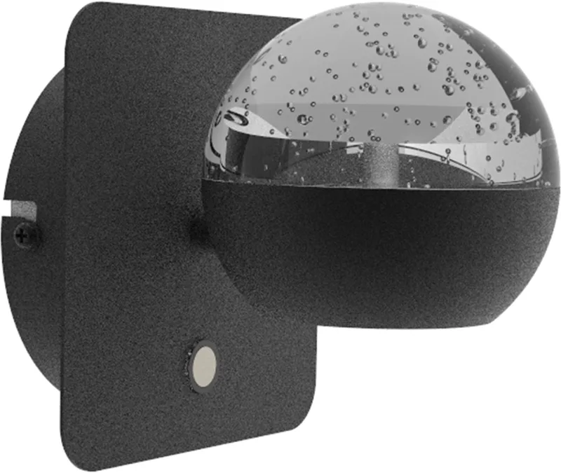 Wandlamp - BELLUNO - elektronica glas metaal - bedlampje - LED - 4588ZW fra Steinhauer i Sort – produktbillede