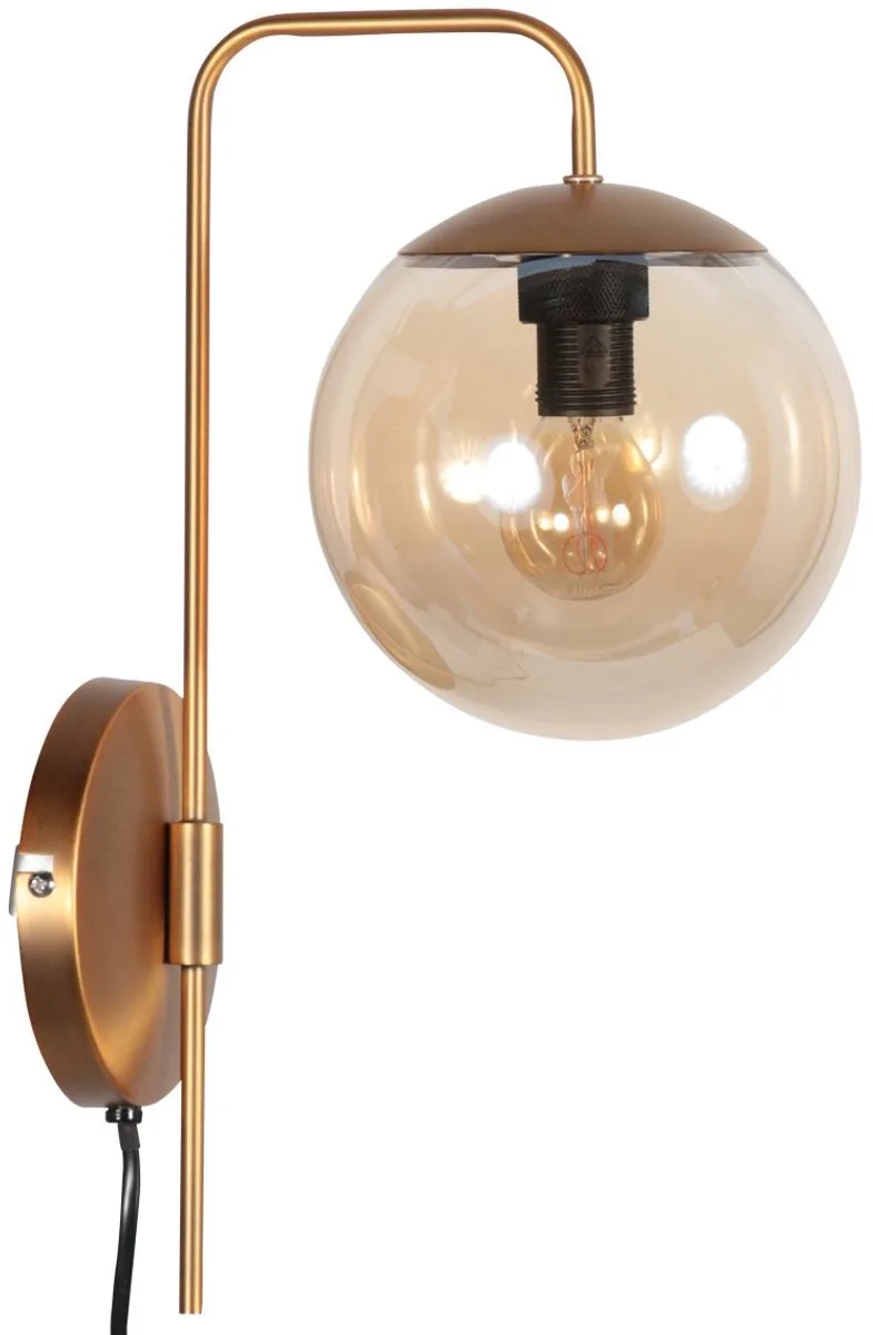 Wandlamp Bollique 4609BR bronskleurige wandlamp van glas en metaal, klassiek ontwerp, geschikt voor binnengebruik by Steinhauer in Brown – product photo