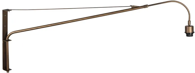 Wandlamp Brons Elegant Classy 2574BR, 40 cm hoog, uitschuifbaar van 90 tot 120 cm, E27 fitting zonder kap, Steinhauer de Steinhauer en Marron – photo produit