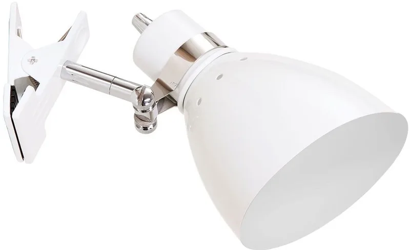 Wandlamp Knijpspot Spring 6827W Draaibaar en Kantelbaar van Metaal en Kunststof de Steinhauer en Blanc – photo produit