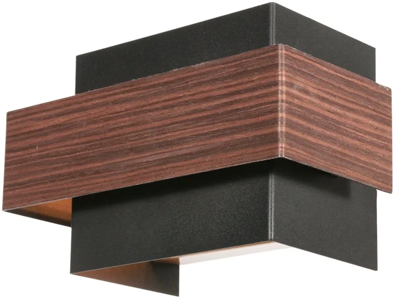 Wandlamp Muro 3368E Houtlook G9 fitting 15x12,5x13 cm Metaal Kunststof Steinhauer Trendy Binnen von Steinhauer in Braun – Produktfoto