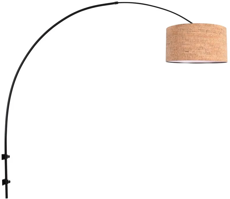 Wandlamp Sparkled Light 4343ZW - met Kurken Kap Ø40 cm - Draaibaar, Uitschuifbaar de Steinhauer en Noir – photo produit