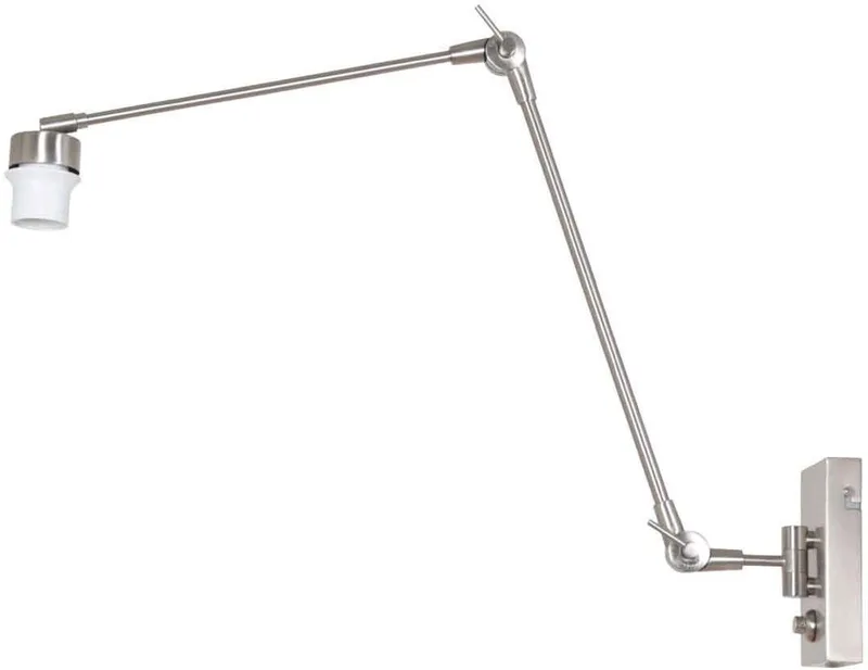 Wandlamp Steinhauer Prestige Chic 7396ST, staal, draaibaar en kantelbaar, zonder kap, modern design voor binnen gebruik by Steinhauer in Silver – product photo