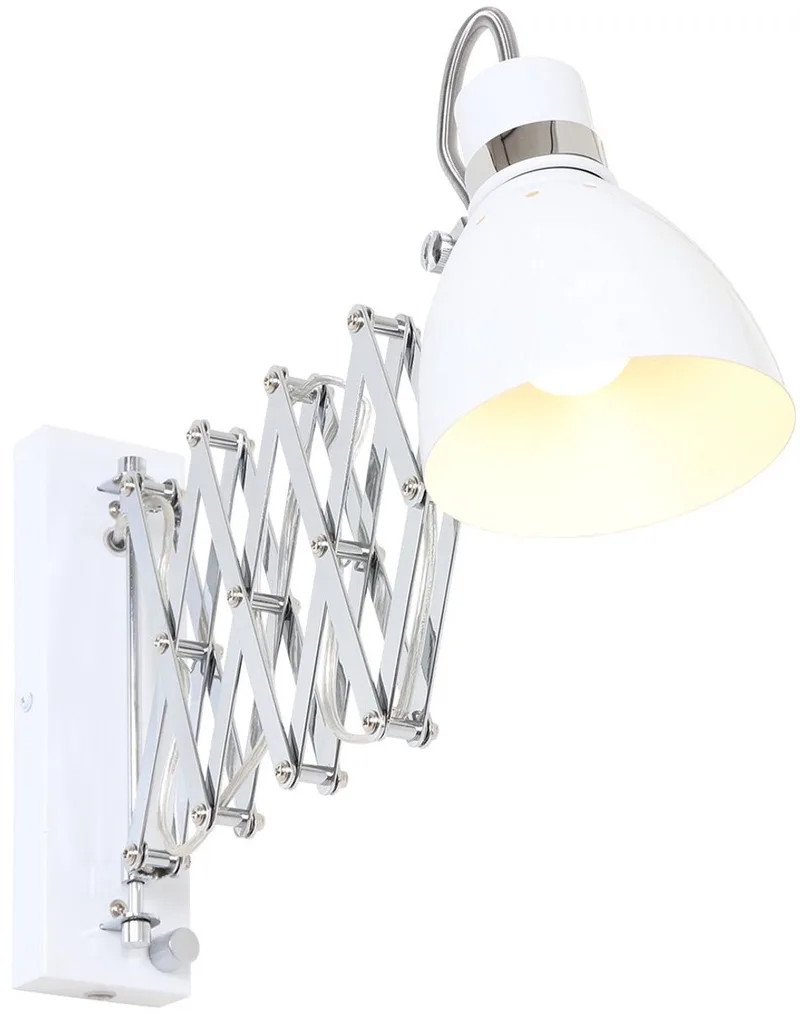 Wandlamp Steinhauer Spring 6290W Metaal Draaibaar, Kantelbaar en Uitschuifbaar Voor Binnen från Steinhauer i Vit – produktbild