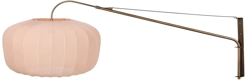 Wandlamp Vela Lino 4748BR brons met beige-crème textiel kap, uitschuifbaar en draaibaar, Steinhauer, trendy design voor binnengebruik von Steinhauer in Beige, Braun, Creme – Produktfoto