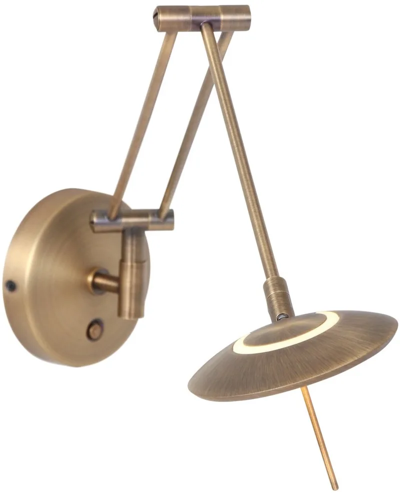 Wandlamp Zodiac 2110BR Brons - Dimbaar, Draaibaar & Kantelbaar - Kunststof & Metaal van Steinhauer in Bruin – productfoto