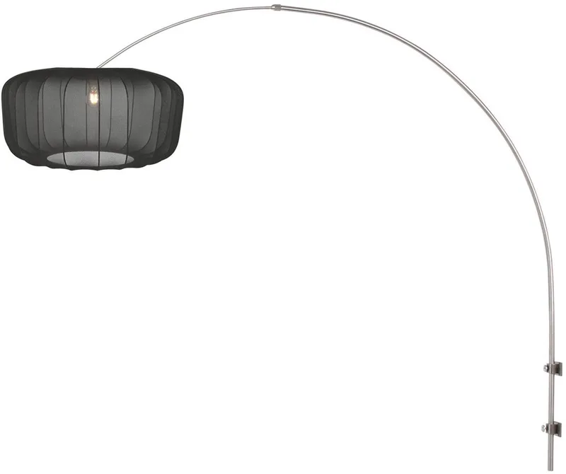 Wandlampen Sparkled Light Staal 1481ST + K4193SS - Draaibaar, kantelbaar en uitschuifbaar van Metaal, Kunststof en Elektronica - Modern voor binnen de Steinhauer en Argent, Noir – photo produit