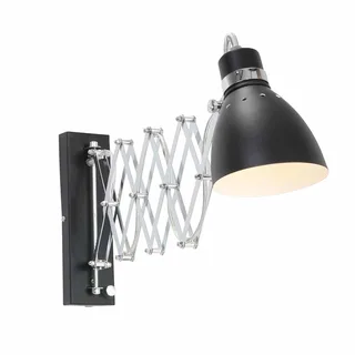 Wandspot | 12,5 cm | spring | E27 | zwart | metaal | industriële verlichting van Steinhauer – productfoto 1 van 3