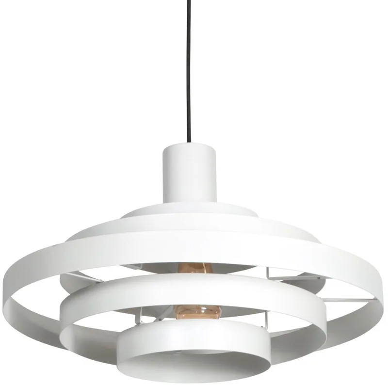 Witte Hanglamp Halo Cirque 4217W - Hoogte instelbaar, 50 cm, trendy design van metaal en kunststof, Steinhauer de Steinhauer en Blanc – photo produit