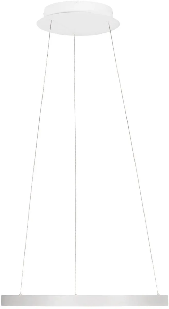 Witte hanglamp Ringlede 4612W - Hoogte instelbaar, met kabel-liftsysteem, van metaalkunststof by Steinhauer in White – product photo