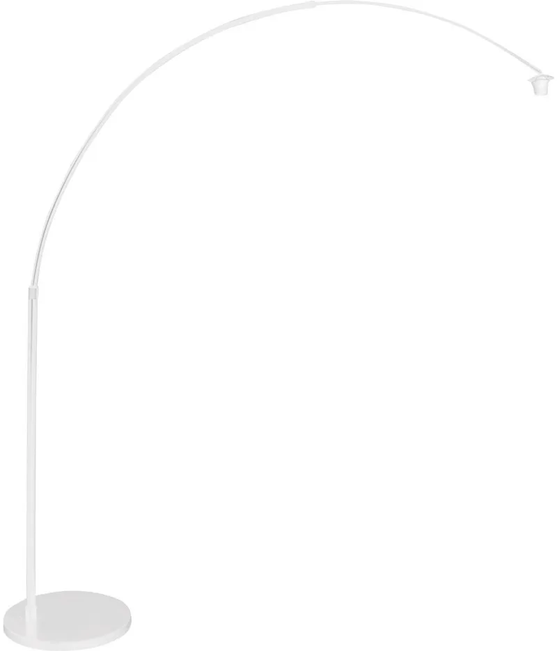 Witte vloerlamp booglamp Sparkled Light 7268W met hoogteverstelling van metaal en kunststof, 210 cm uitschuifbaar, Steinhauer de Steinhauer en Blanc – photo produit