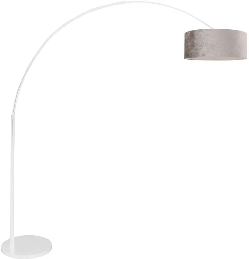 Witte vloerlamp Sparkled Light 7172W - Modern design, metaal en textiel, hoogte verstelbaar en uitschuifbaar, Steinhauer, 230 cm max uitschuiflengte de Steinhauer en Blanc – photo produit