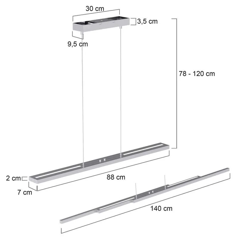 Zelena Motion hanglamp, staalkleurig, CCT, metaal von Steinhauer in Staal – Produktfoto