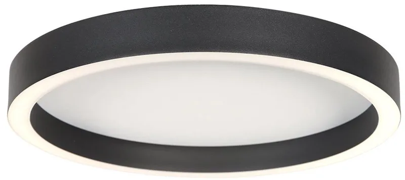 Zwarte plafondlamp Ringlux 4134ZW Ø30CM 2500 Lumen - Modern, kunststof/metaal, geschikt voor binnen de Steinhauer en Noir – photo produit
