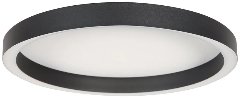 Zwarte plafondlamp Ringlux 4135ZW Ø40CM 3600 Lumen, kunststof en metaal, Steinhauer, modern binnenverlichting de Steinhauer en Noir – photo produit
