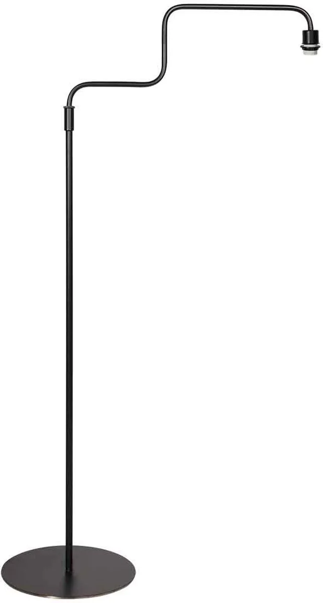 Zwarte vloerlamp Bloeba 4141ZW van Steinhauer - Draaibaar en uitschuifbaar, hoogte verstelbaar van 150-165 cm, E27 fitting, trendy design voor binnengebruik de Steinhauer en Noir – photo produit