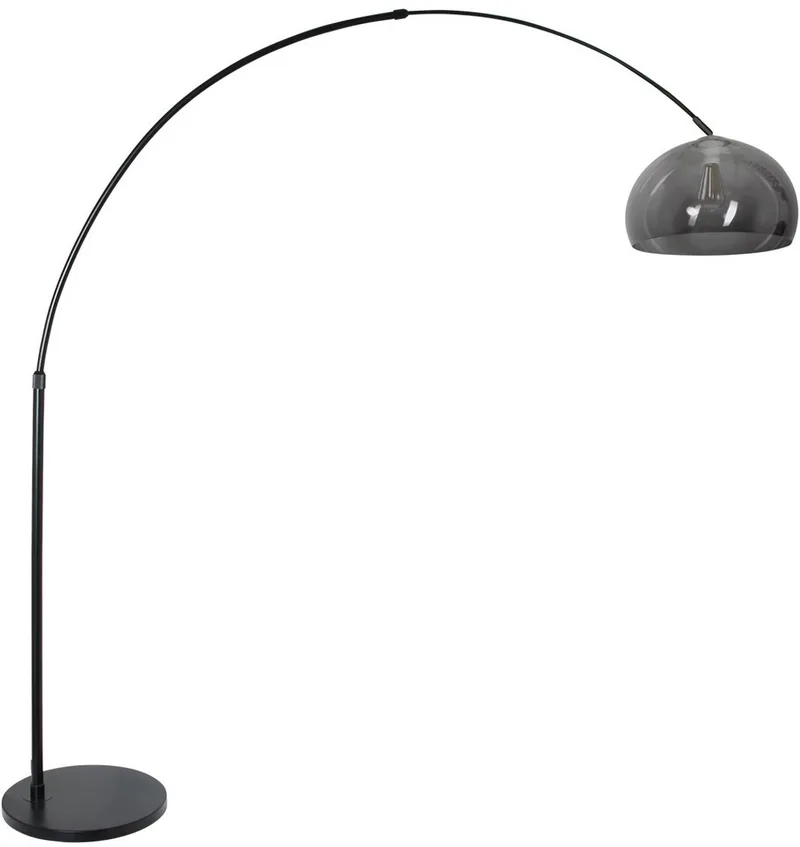 Zwarte vloerlamp booglamp Sparkled Light 9878ZW kunststof en metaal 240 cm hoogte binnen Steinhauer de Steinhauer en Noir – photo produit