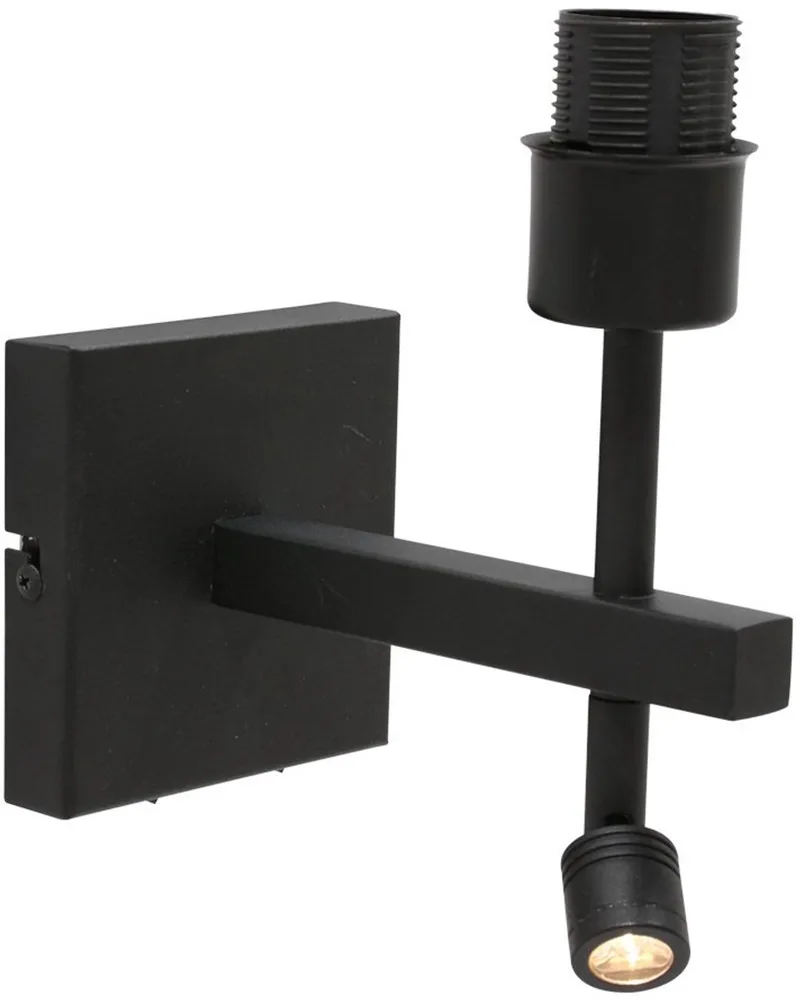 Zwarte wandlamp Stang 2995ZW modern van metaal met leeslamp, geschikt voor binnen van Steinhauer von Steinhauer in Schwarz – Produktfoto