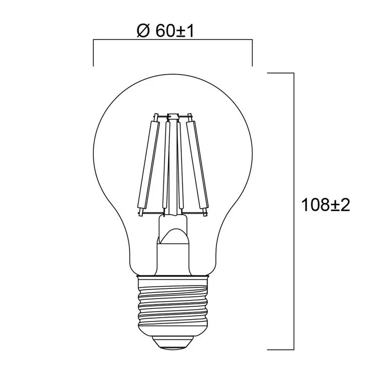 E27 glødetråds-LED-pære 2,3 W 2.700 K 485 lm fra Sylvania – produktbillede