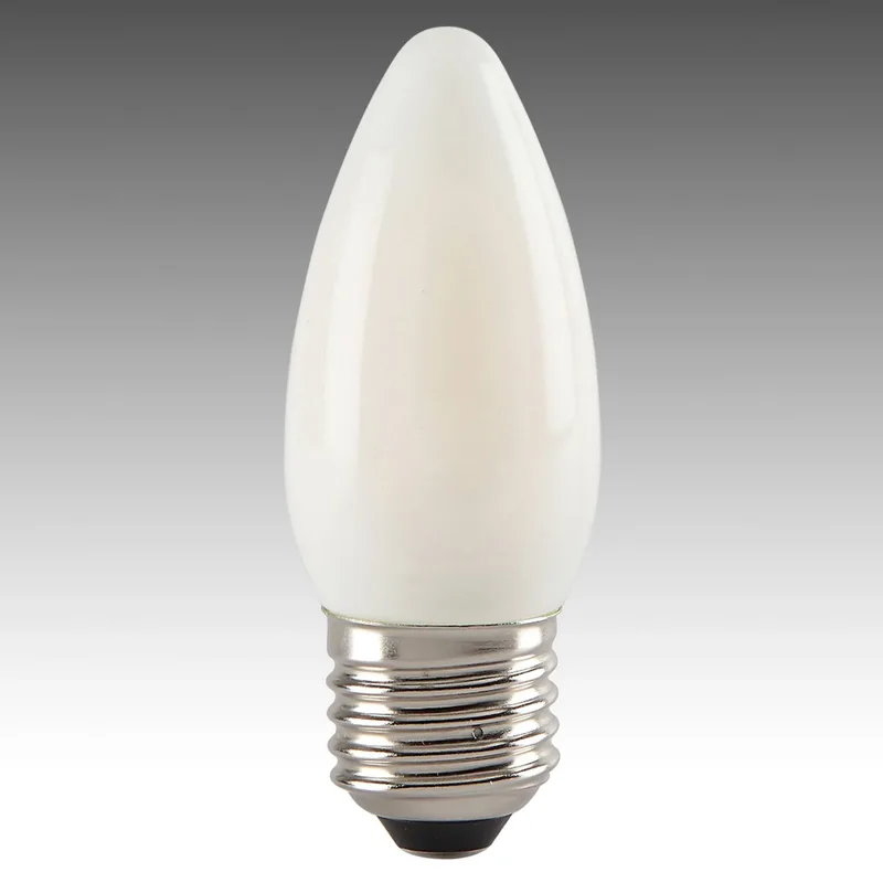 LED kaarslamp E27 4,5W 827 gesatineerd by Sylvania – product photo