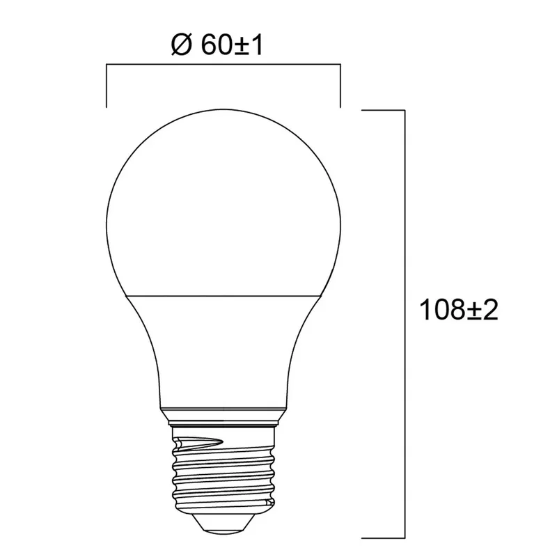 LED lamp ToLEDo GLS, E27, 7 W, A60 mat, 6.500 K fra Sylvania – produktbillede
