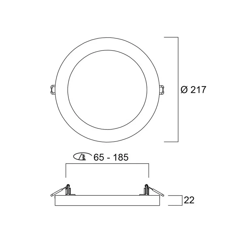 LED plafondlamp START 5in1, wit, Ø 22 cm, CCT, dimbaar från Sylvania i Signaalwit (RAL9003) – produktbild