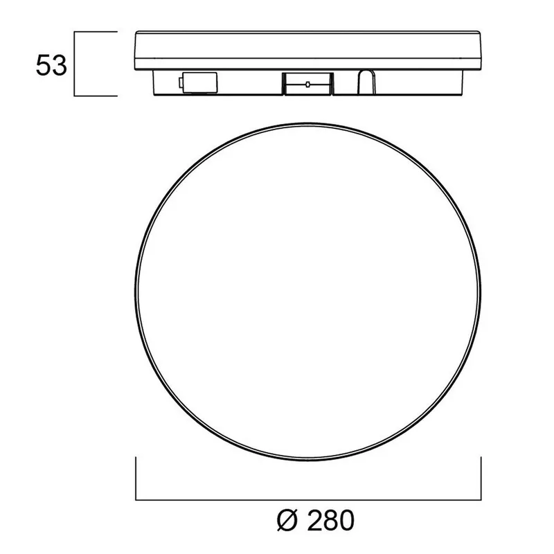 Start Surface Slim plafondlamp, Ø28cm, sensor, IP54 von Sylvania in Weiß – Produktfoto