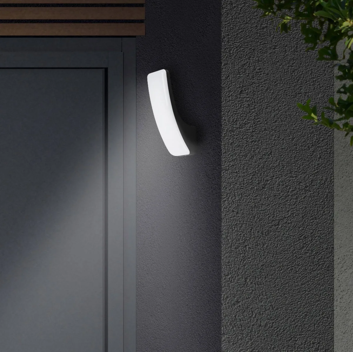 Gent udendørs LED-væglampe 1.800lm 4.000 K sort fra Telefunken i Sort, Hvid – produktbillede