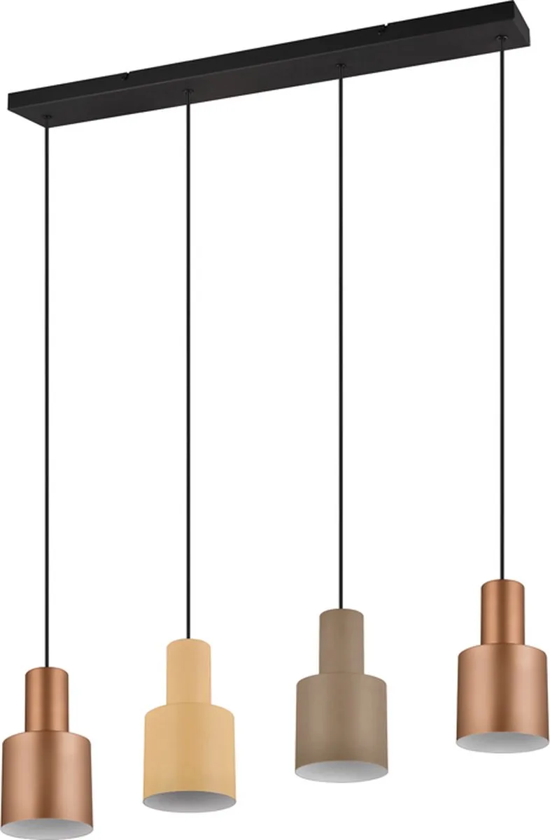 AGUDO - Hanglamp - excl. 4x E27 4W - Plafondbevestiging - In hoogte verstelbaar från Trio i Flerfärgad – produktbild