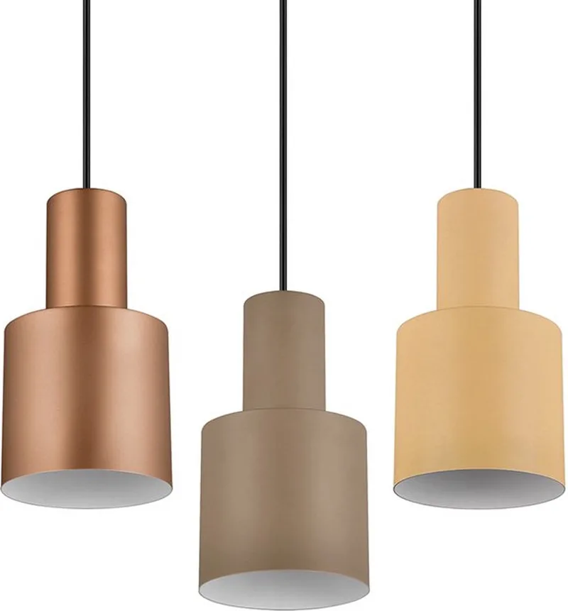 AGUDO - Hanglamp - excl. 6x E27 4 W - Plafondbevestiging - In hoogte verstelbaar de Trio en Multicolore – photo produit