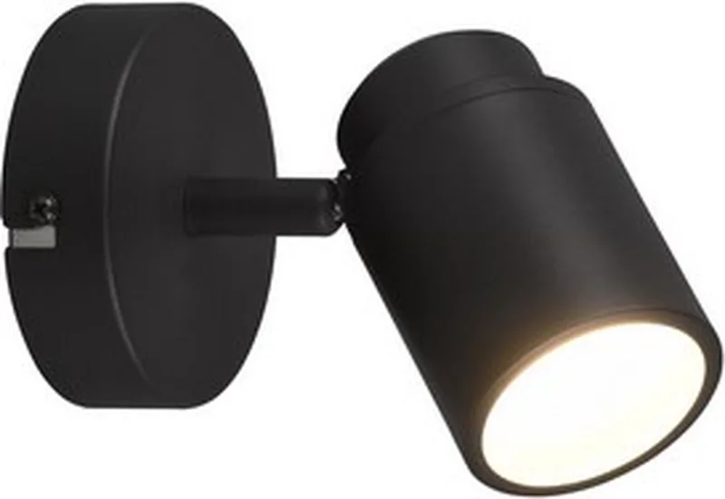 ANGELO - Spot - excl. 1x GU10 3 W - Wand- en plafondmontage - Badkamerverlichting de Trio en Zwart mat – photo produit