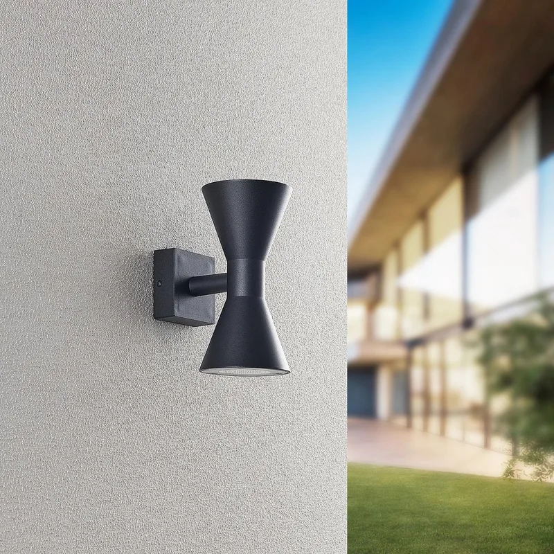 ARDAS - Wandlamp - excl. 2x GU10 4,9W - Buitenverlichting - IP44 från Trio i Zwart mat – produktbild