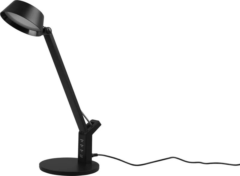 AVA - Tafellamp - incl. 1x SMD 5,2W - USB ingang - Oplaadfunctie - Bureaulamp de Trio en Zwart mat – photo produit