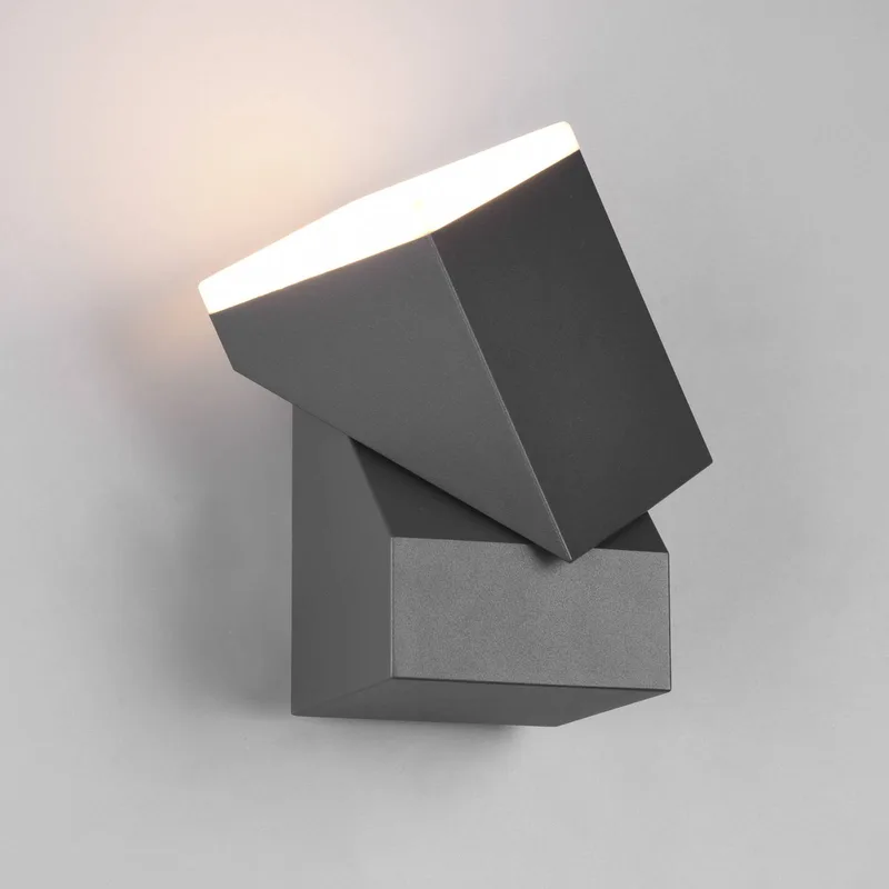 Avon LED buitenwandlamp, 1-lamp de Trio en Anthracite – photo produit