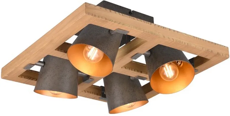 BELL - Plafondlamp - excl. 4x E14 4 W - Plafondbevestiging by Trio in Nikkel antiek – product photo