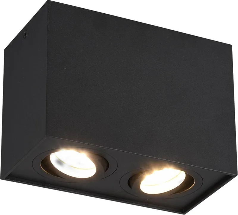 BISCUIT - Plafondlamp - Zwart mat - excl. 2x GU10 35W fra Trio i Mat zwart – produktbillede