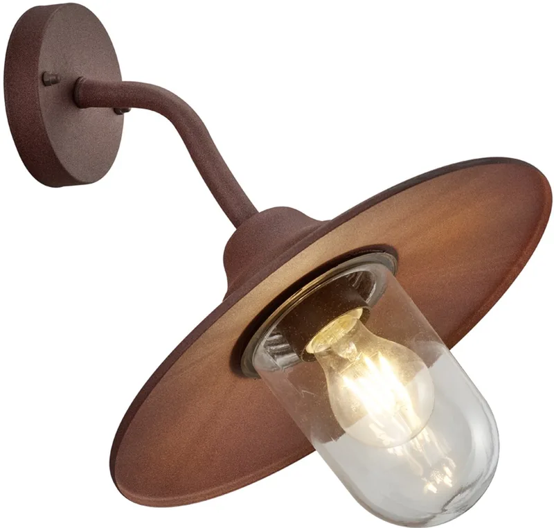 BRENTA - Wandlamp - excl. 1x E27 40W - Buitenlverlichting - IP44 de Trio en Roestkleur – photo produit