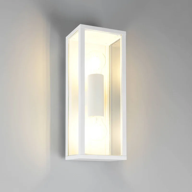 Buitenwandlamp Garonne, gegoten aluminium, E27 de Trio en Wit mat – photo produit