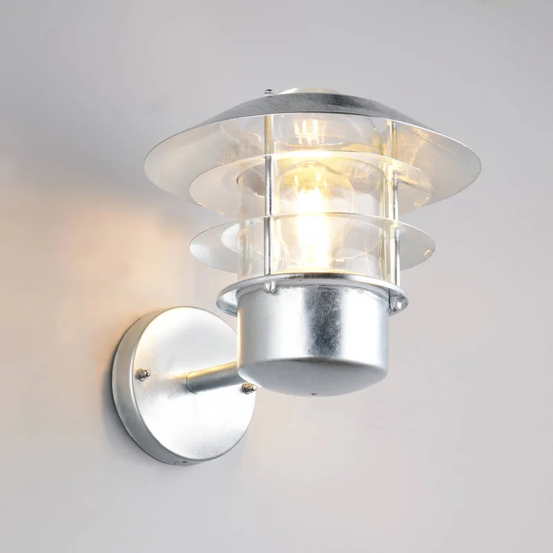 Außenwandlampe Ruvuuma zinkfarben Ø 22 cm aufwärts gerichtet von Trio in Zink, Helder – Produktfoto