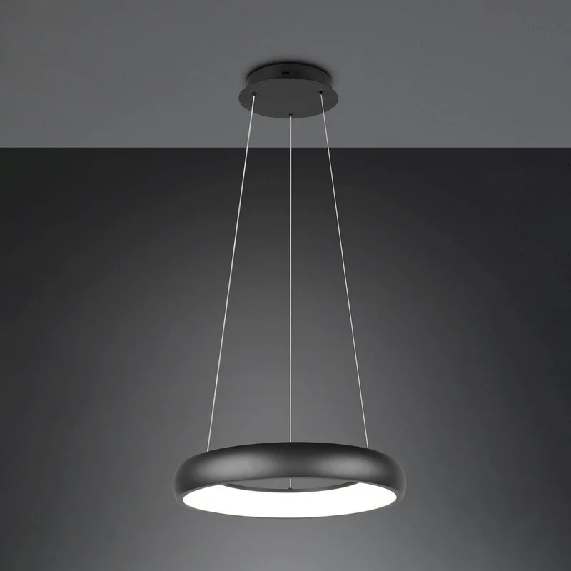 Cardona hanglamp, Ø 46,5 cm, zwart, CCT, metaal fra Trio i Zwart mat – produktbillede