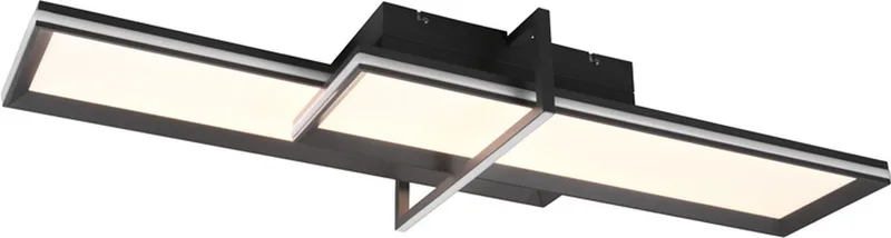 CHARLESTON - Plafondlamp - incl. 1x SMD 22 W - Licht apart schakelbaar - Plafondbevestiging - Geheugenfunctie - Geheugenfunctie via de wandschakelaar - Lichtbron niet vervangbaar - Niet dimbaar fra Trio i Antracit – produktbillede