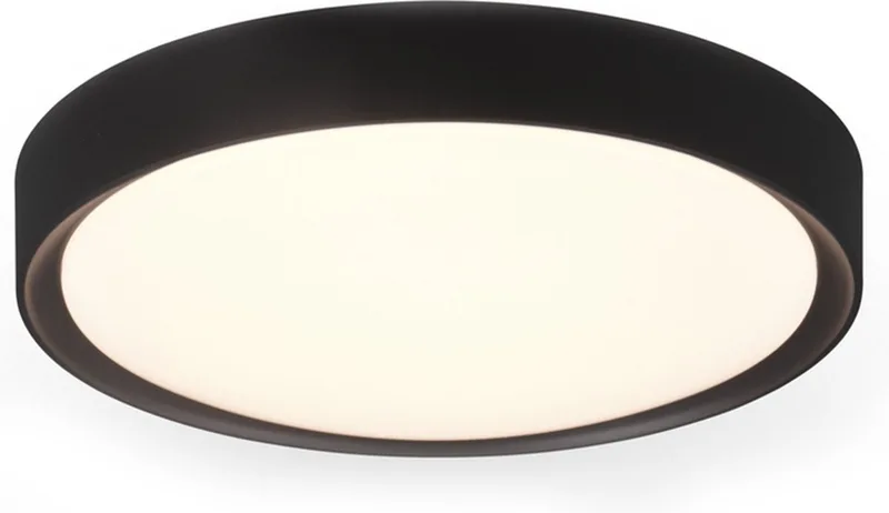CLARIMO - Plafondlamp - incl. 1x SMD 18W - Plafondbevestiging - Lichtbron niet vervangbaar - Niet dimbaar - Badkamerverlichting fra Trio i Zwart mat – produktbillede