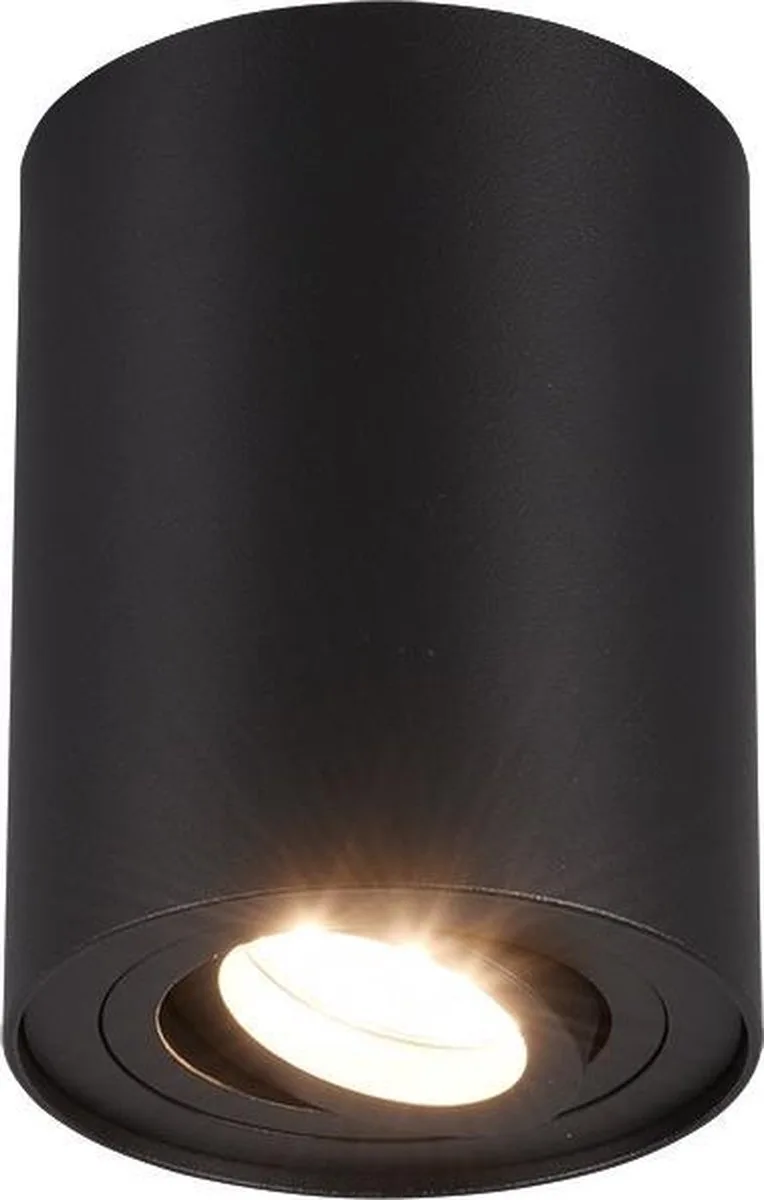 COOKIE - Plafondlamp - Zwart mat - excl. 1x GU10 35W von Trio in Mat zwart – Produktfoto