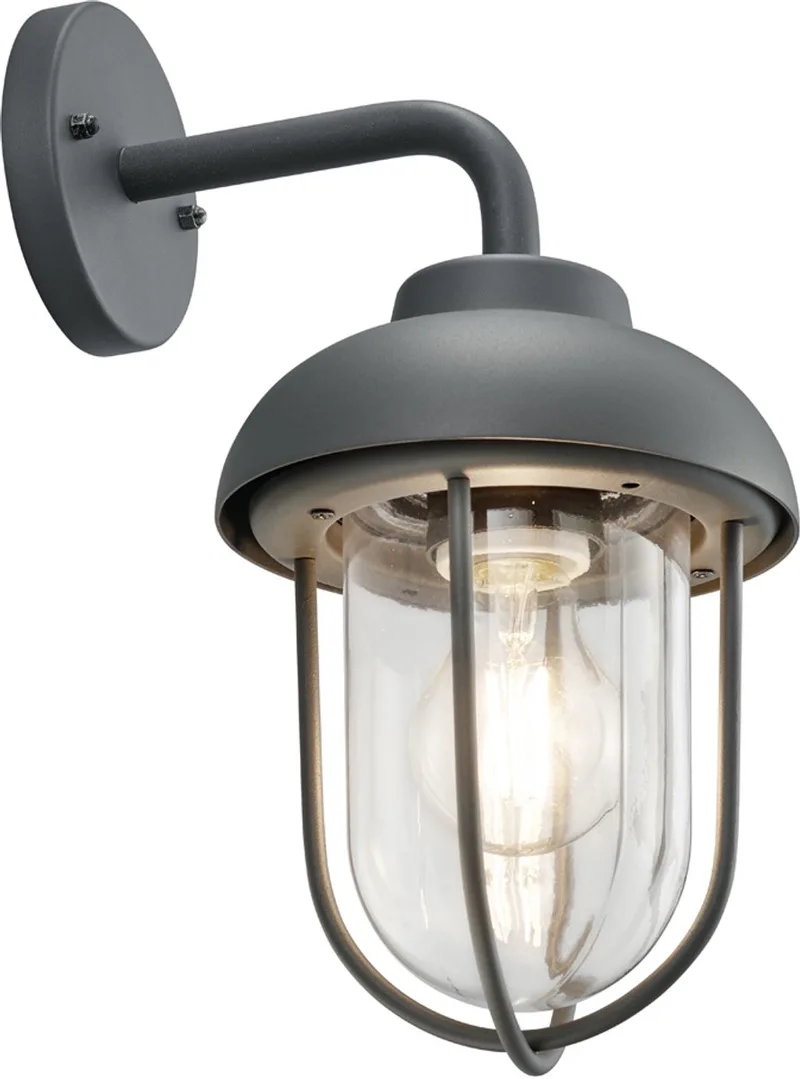 DUERO - Wandlamp - excl. 1x E27 4W - Buitenverlichting - IP44 van Trio in Antraciet – productfoto