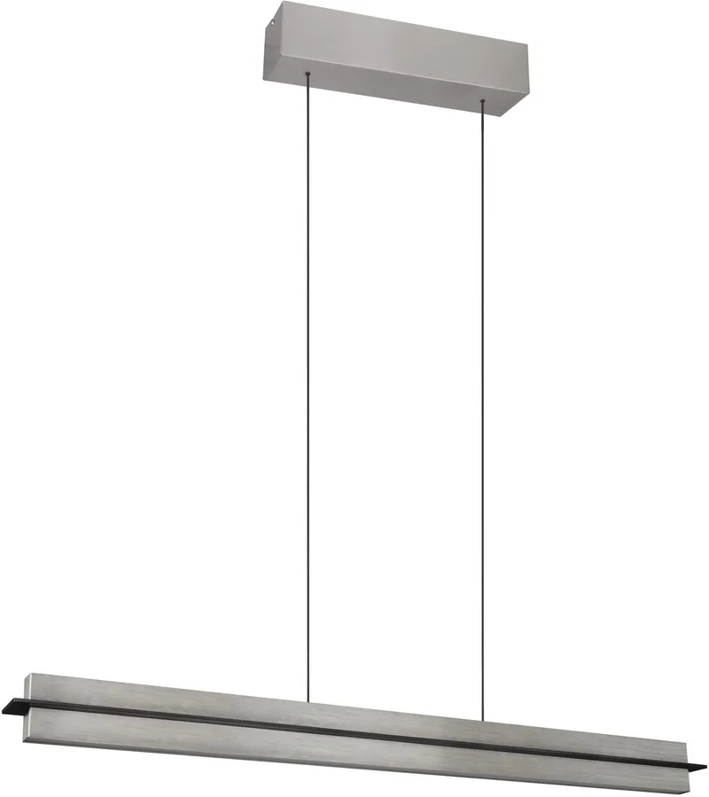 EMERSON - Hanglamp - incl. 1x SMD 22 W - 4-stappen TOUCH dimmer - Traploos instelbare lichtkleur - Geheugen functie - Traploos in hoogte verstelbaar von Trio in Nikkel mat – Produktfoto