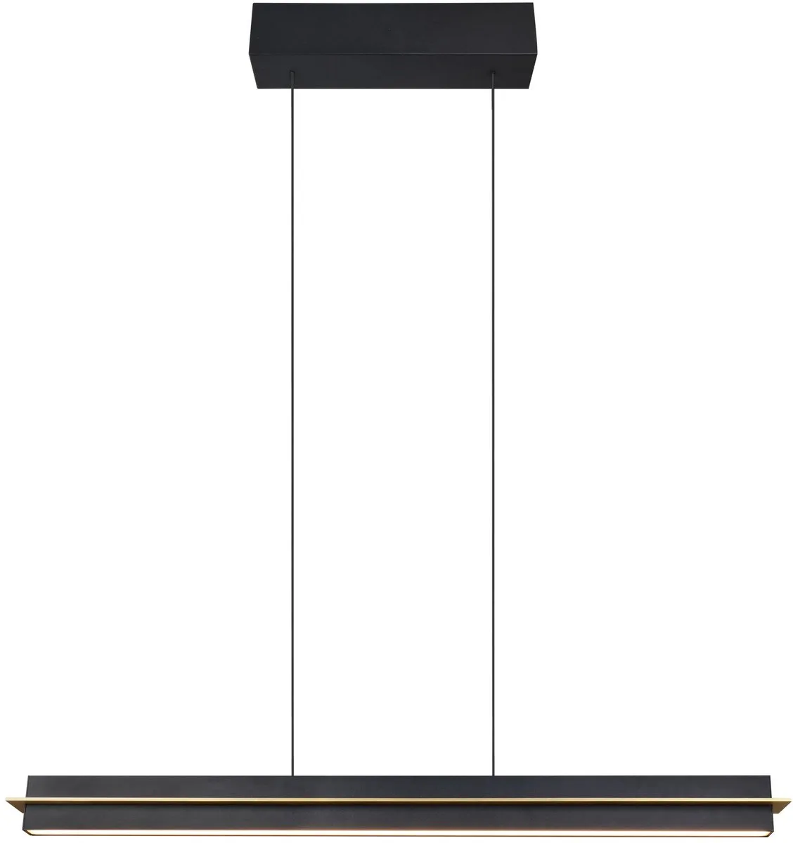 EMERSON - Hanglamp - incl. 1x SMD 22 W - 4-stappen TOUCH dimmer - Traploos instelbare lichtkleur - Geheugen functie - Traploos in hoogte verstelbaar von Trio in Zwart mat – Produktfoto