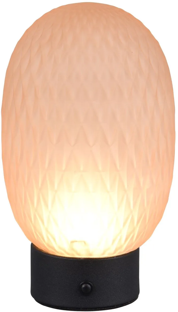 FACETTE - Tafellamp - incl. 1x SMD 1,5 W - 4-stappen TOUCH - USB-aansluiting - Oplaadbaar - Snoerloos de Trio en Amber – photo produit