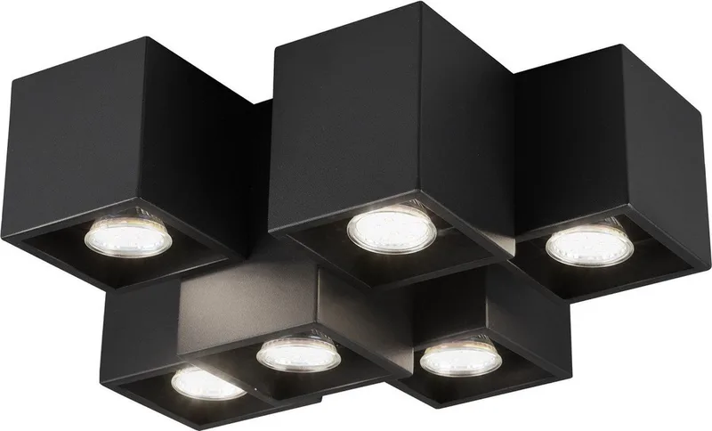 FERNANDO - Plafondlamp - excl. 6x GU10 4,5W de Trio en Zwart mat – photo produit